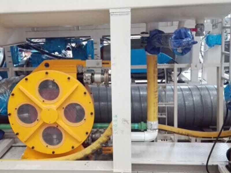Hose pump for pumping bentonite in TBM project